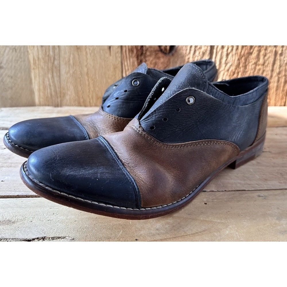 Free People Retro Leather Oxfords Size EU 37 US 6.5  Women’s Dark Academia
